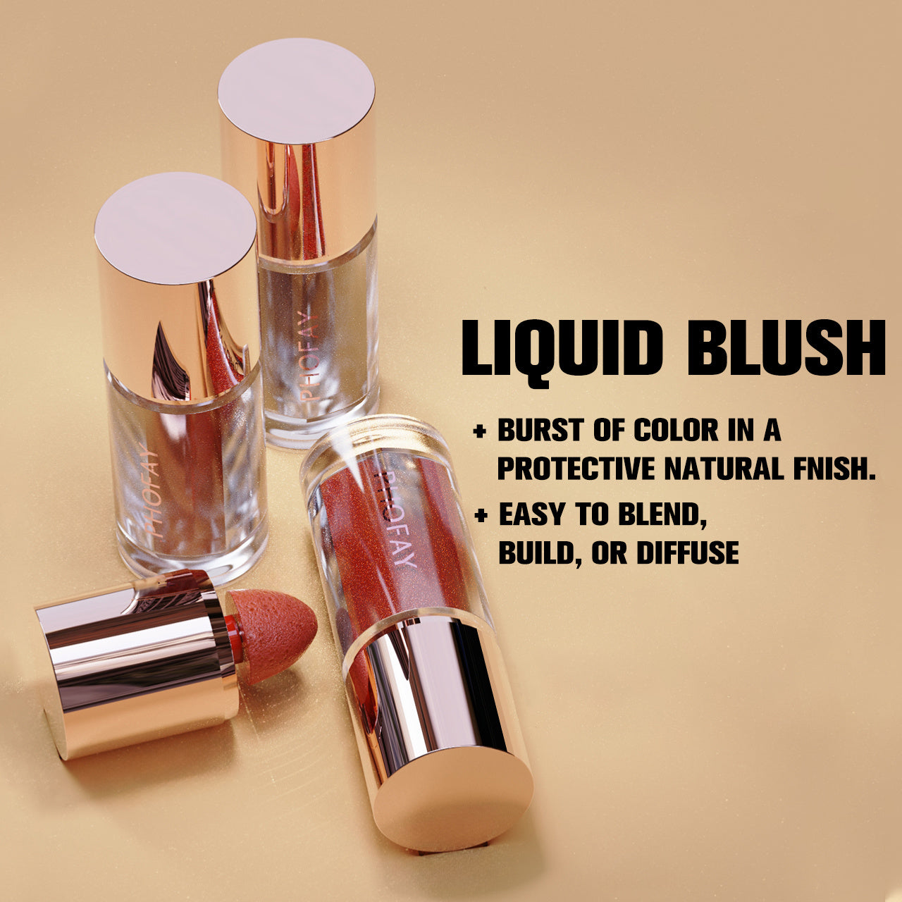 Blush Liquide PHOFAY – Éclat Naturel et Application Douce
