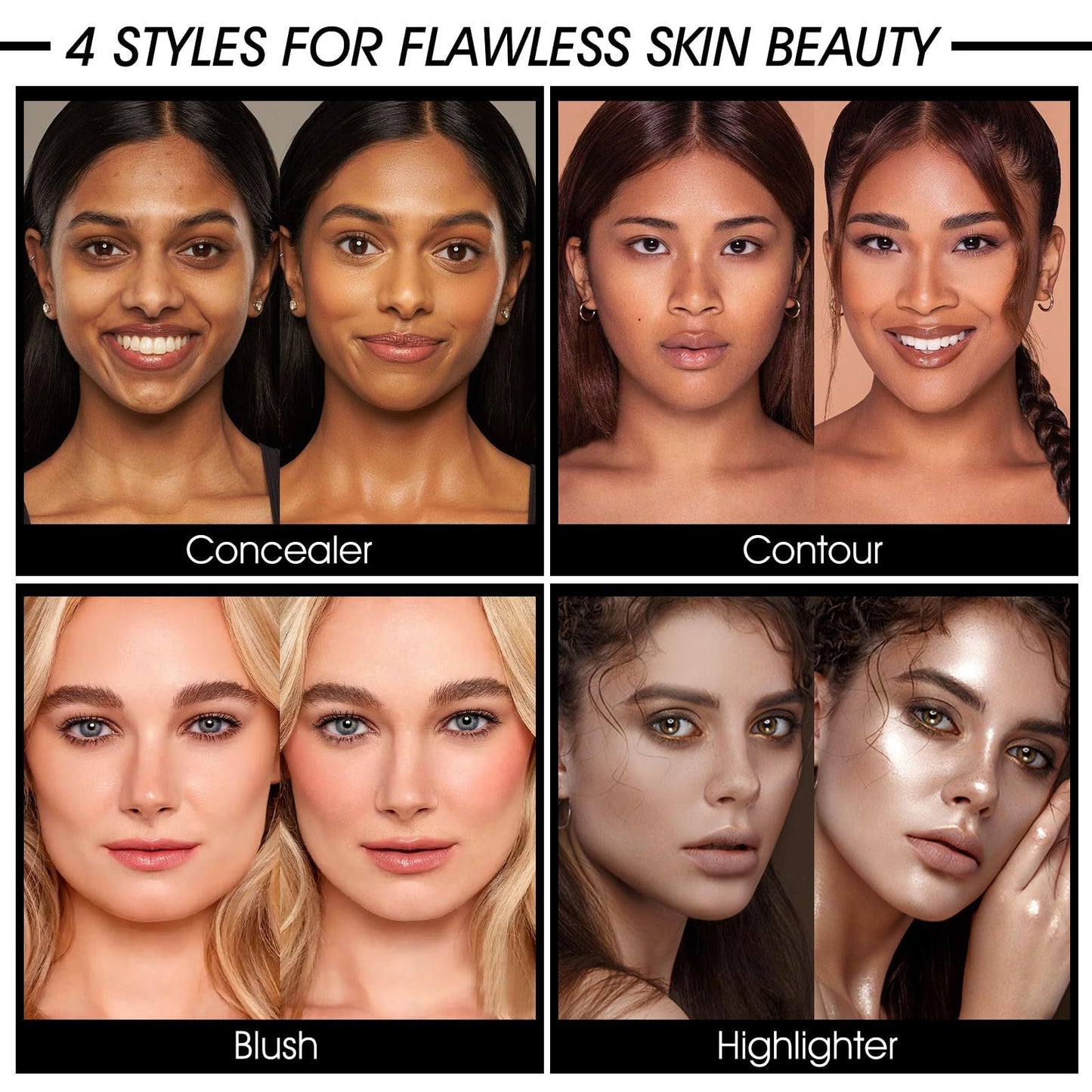 Palette Teint 2 en 1 – Anti-Cernes et Blush Zéro Défaut
