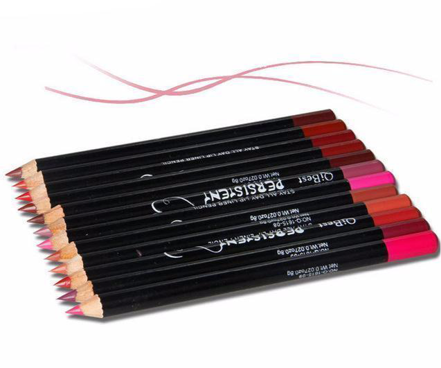 Set de Crayons à Lèvres Haute Définition - 12 Couleurs
