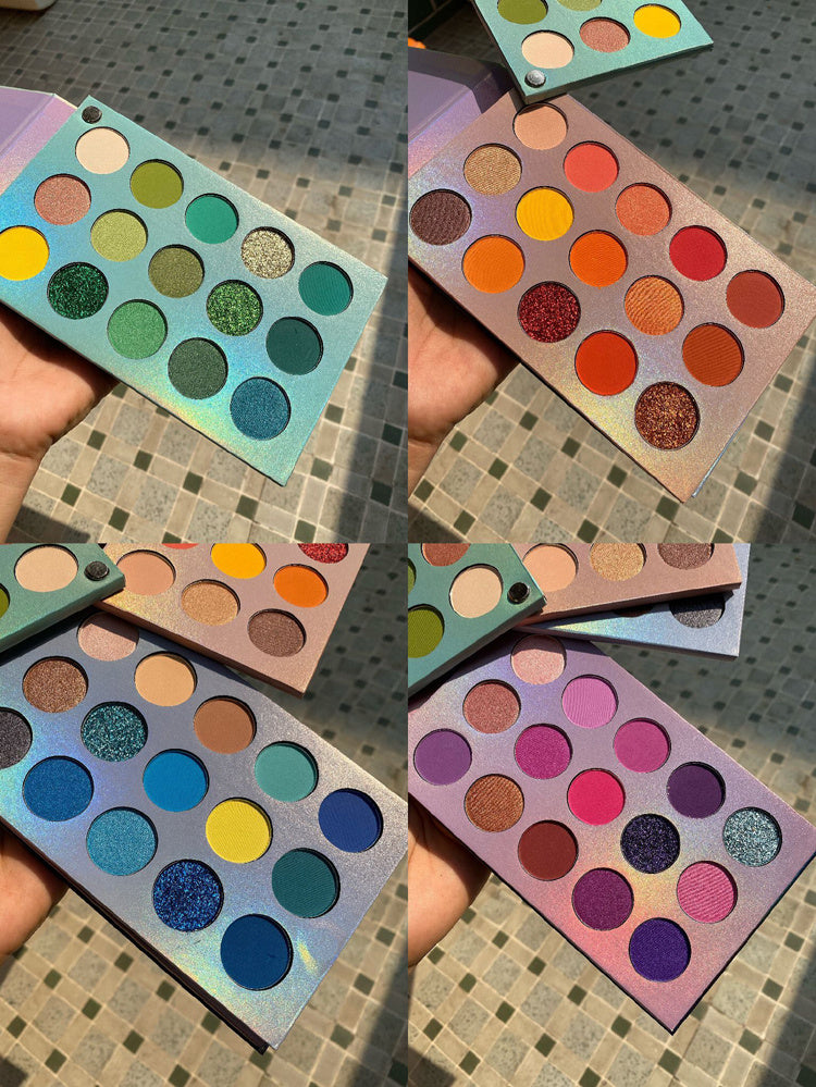 Palette de Fards à Paupières – 60 Couleurs Pailletées et Multichromes