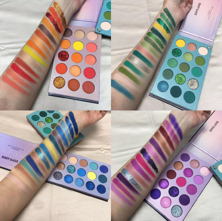 Palette de Fards à Paupières – 60 Couleurs Pailletées et Multichromes