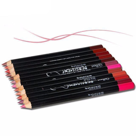 Set de Crayons à Lèvres Haute Définition - 12 Couleurs