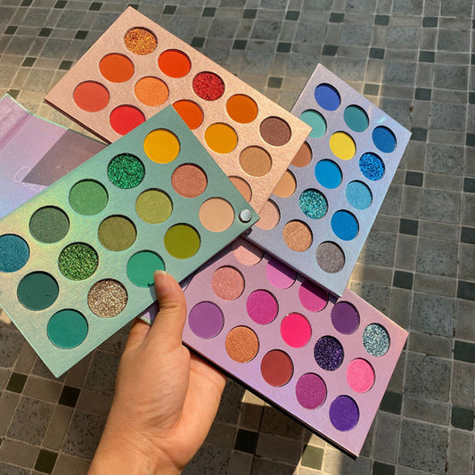Palette de Fards à Paupières – 60 Couleurs Pailletées et Multichromes